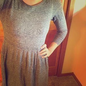 American Eagle Warm Grey Sweater Dress
